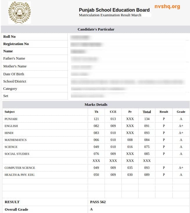 PSEB 10th Result 2023 OUT; Punjab Board 10th Class Result